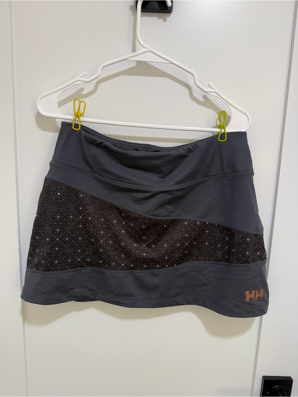 Helly Hansen Charcoal Geo-Panel Active Mini Skirt